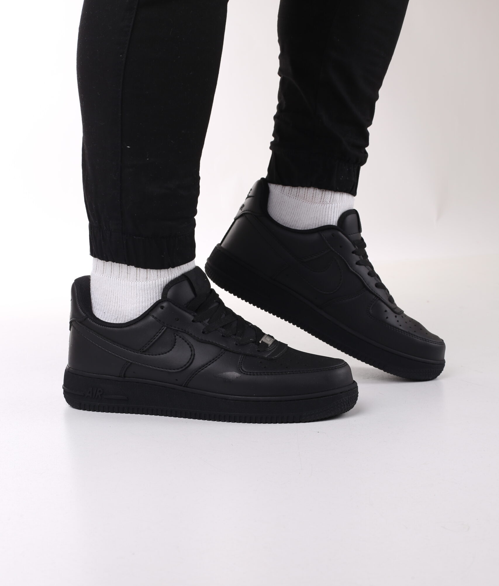 Nike AirForce 1 Siyah Spor Ayakkab thal Stepsen