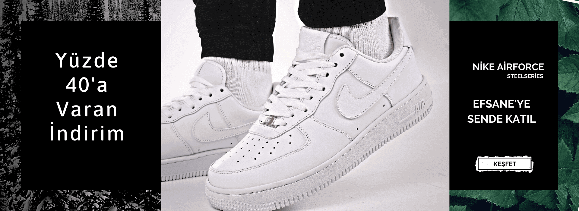 Nike Airforce 1 İthal Spor Ayakkabı Kampanya